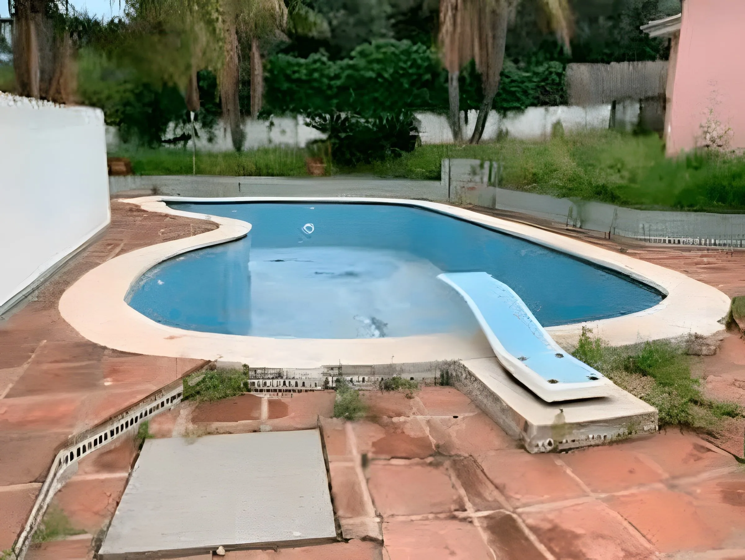 Antes: Piscina